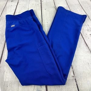 FIGS Size Medium Tall Scrub Pants 2.0 Yoga Waistband Royal Blue